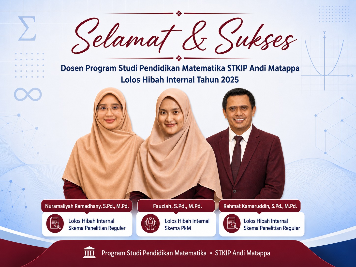Dosen Pendidikan Matematika STKIP Andi Matappa Raih Hibah Internal Tahun 2025